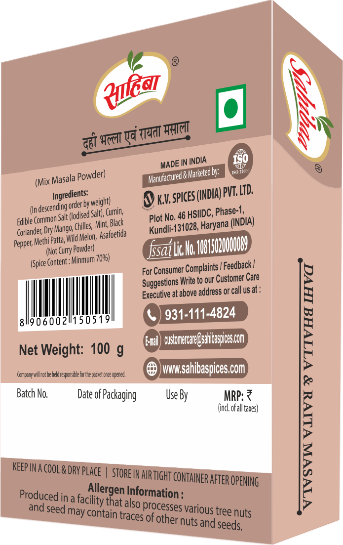 Dahi Bhalla Raita Masala